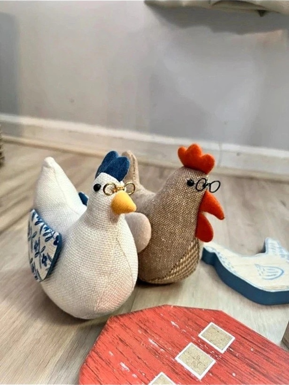 Rustic Farmhouse Chicken Rooster Barn Decor Set Cottage Country